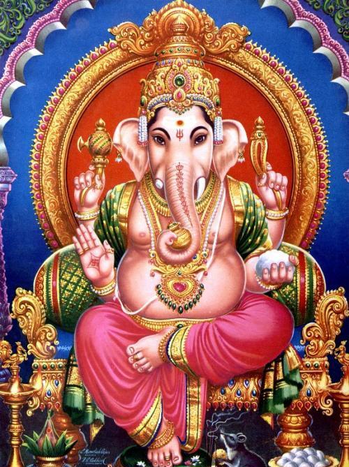 Sloní bůh Ganéša je zobrazován s krysou. 