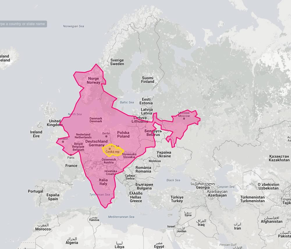 Srovnání velikosti Indie a České republiky