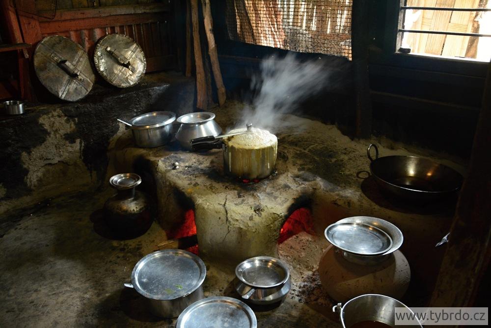 kuchyně v indické hospodě